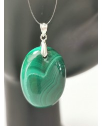 Pendente Oval Malaquite